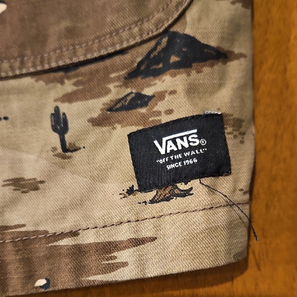 Vans Brown Camo Button-Up Jacket - Picture 2 of 6